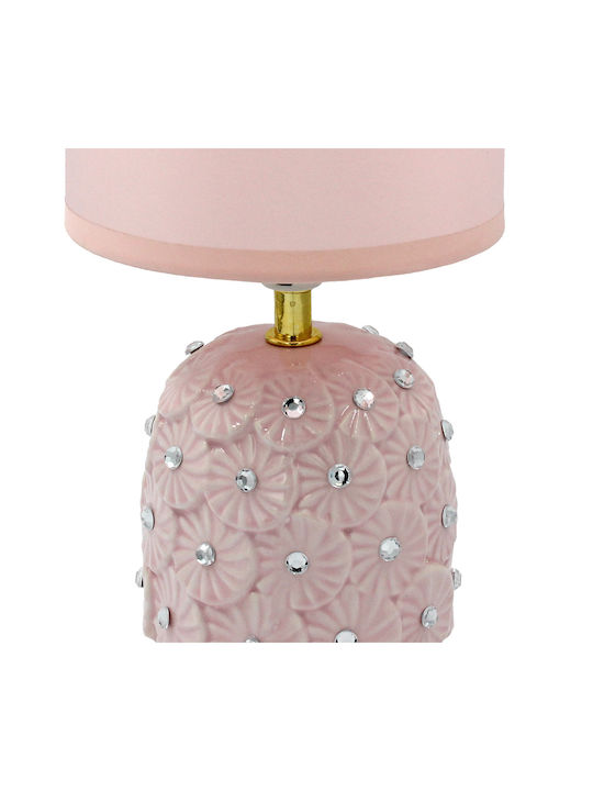 Keskor Ceramic Table Lamp for E27 Socket with Pink Shade and Base