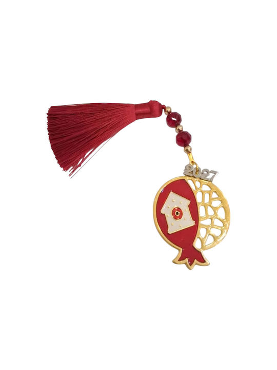Kalliopi Silver Tabletop New Year's Lucky Charm Pomegranate Gold 2027