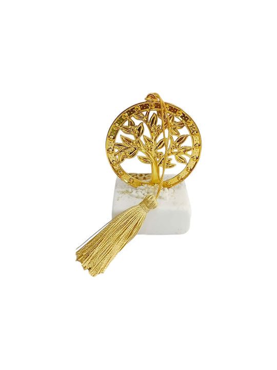 Kalliopi Silver Tabletop New Year's Lucky Charm Little Gold Tree Made of Stone 2027