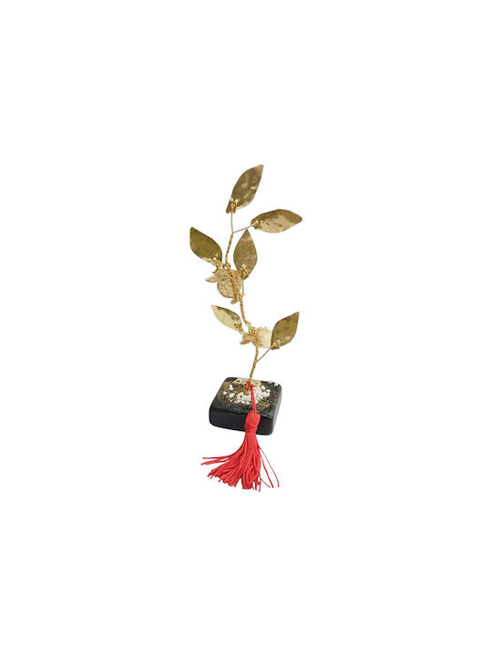 Kalliopi Silver Tabletop New Year's Lucky Charm Pomegranate Bronze Made of Stone 2027 5x5cm