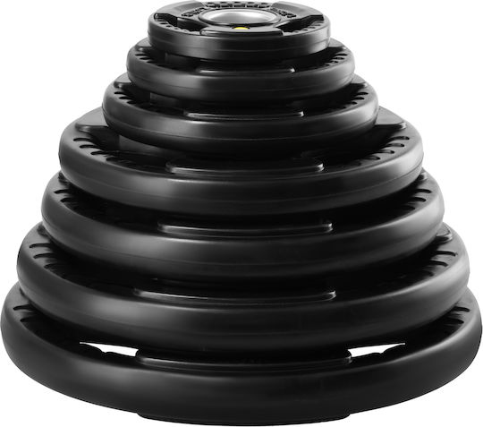HMS Olympic Type Rubber Strength Training Plate 1 x 5kg Φ50mm With Handles