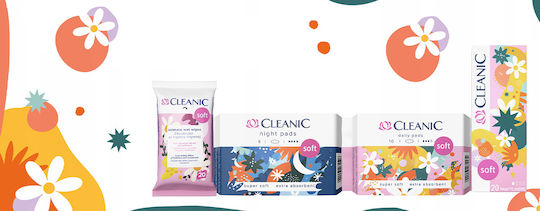 Cleanic Μαντηλάκια για την Ευαίσθητη Περιοχή με Χαμομήλι