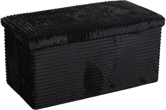 Collapsible Bed Bench Stool With Storage Space Black 76x38x38cm Collapsible Bed Bench Stool With Storage Space Black 76x38x38cm
