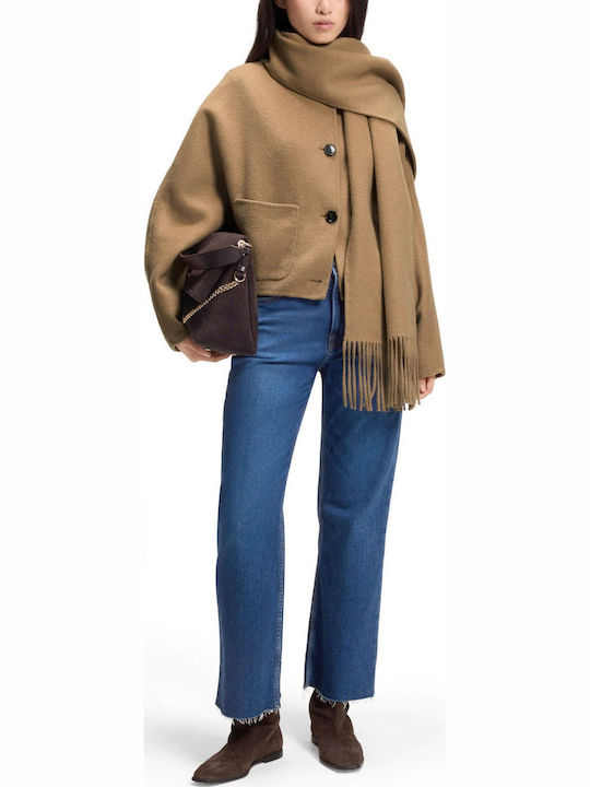 Women's Camel Half Coat