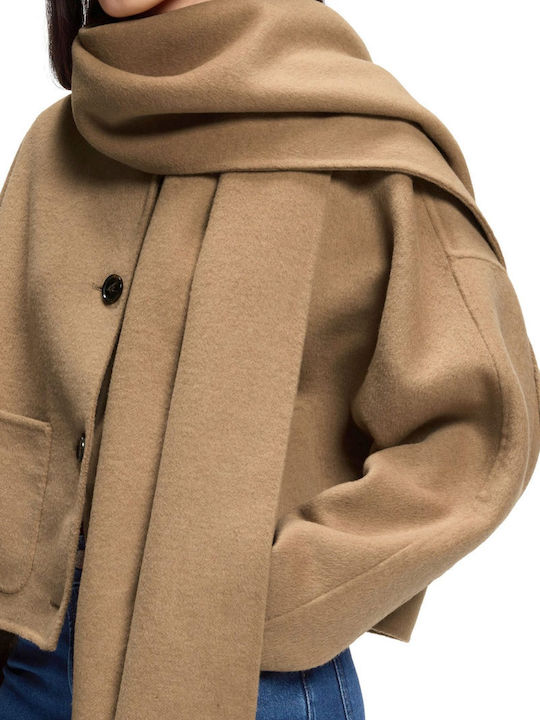 Women's Camel Half Coat