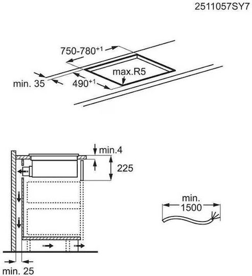 AEG Induktions Kochfeld Autonom mit Kapuze & Sperrmodus 80x51cm