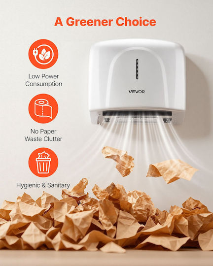 Vevor Hand Dryer Plastic with Sensor 1.3kW BGSGSJYSZDGY2PXIW001V2
