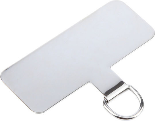 Metal Mobile Phone Lanyard Ring Fixing Gasket Silver