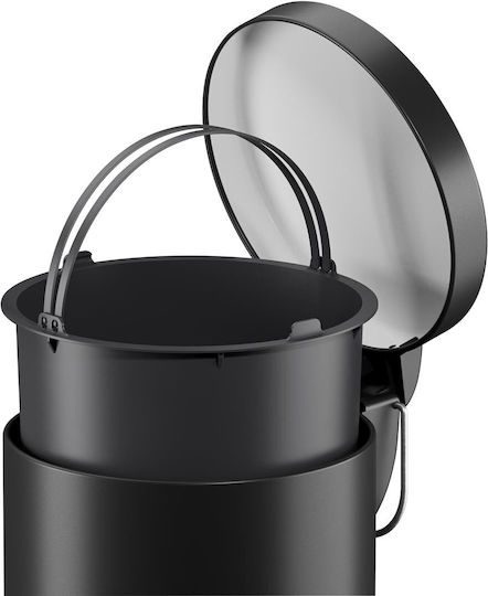 Hailo Hailo Kunststoff Mülleimer mit Pedal Grau 5lt