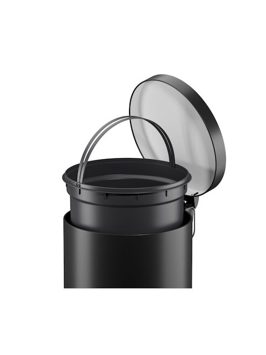Hailo Plastic Waste Bin with Pedal Black 20lt
