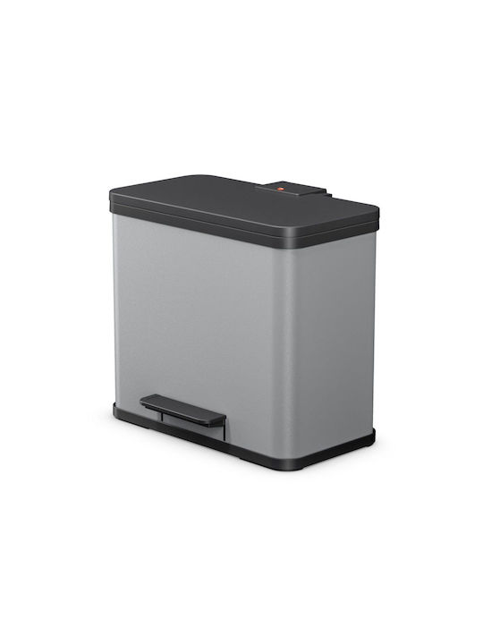 Hailo Plastic Waste Bin with Pedal Grey 14lt
