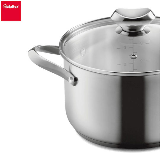 Metaltex Icona Deep Stainless Steel Pot 3.7lt / 10cm