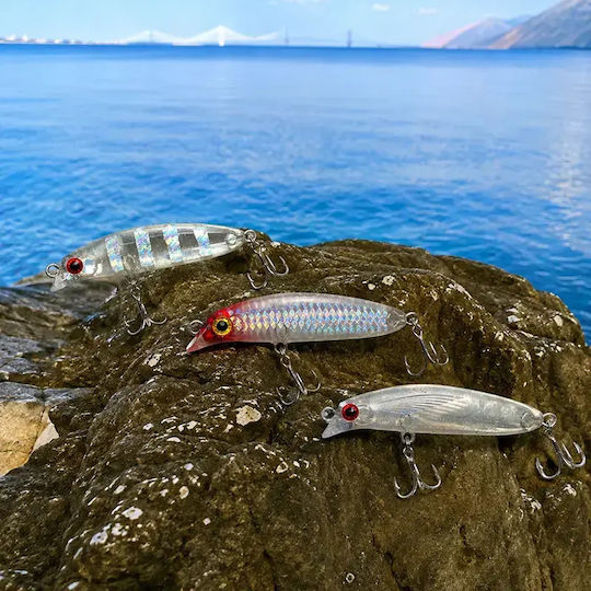 Soul Lures Ghostler Micro Lipless 50s Τεχνητό Δόλωμα Ψαράκι (Minnow) Φωσφοριζέ 02 - Inferno Flash