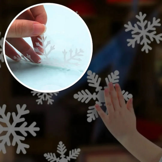 Weihnachtsaufkleber Dekorative Fenster Flocken Weihnachtsdekoration Flocken Schnee