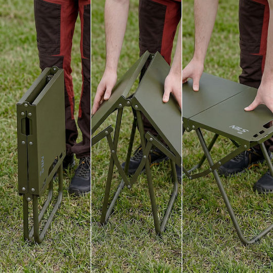 Foldable Green Table for Small Outdoor Spaces 57.5x36x40cm