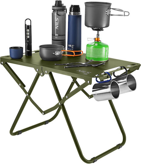 Foldable Green Table for Small Outdoor Spaces 57.5x36x40cm