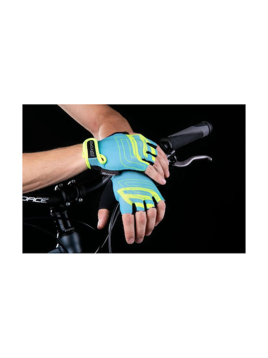 Force Half Finger Cycling Gloves Adults Blue