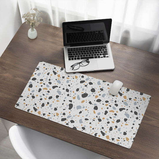 Covoraș Modern Pentru Tastatură Din Vinil Terrazzo Abstract 90x45 Cm