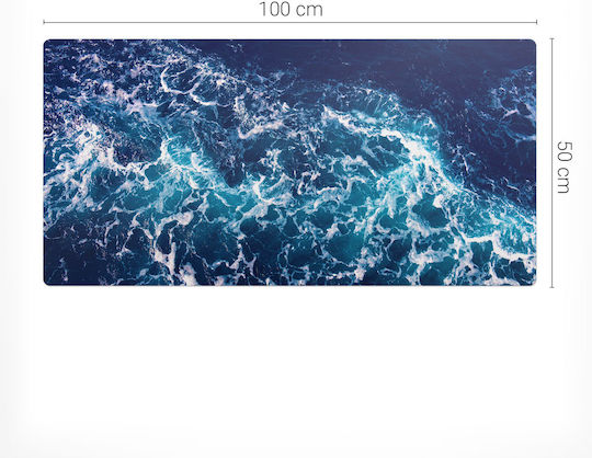 Schreibtischunterlagen Schutzkissen Tragbarer Laptop Sea Waves In Motion 100x50 cm