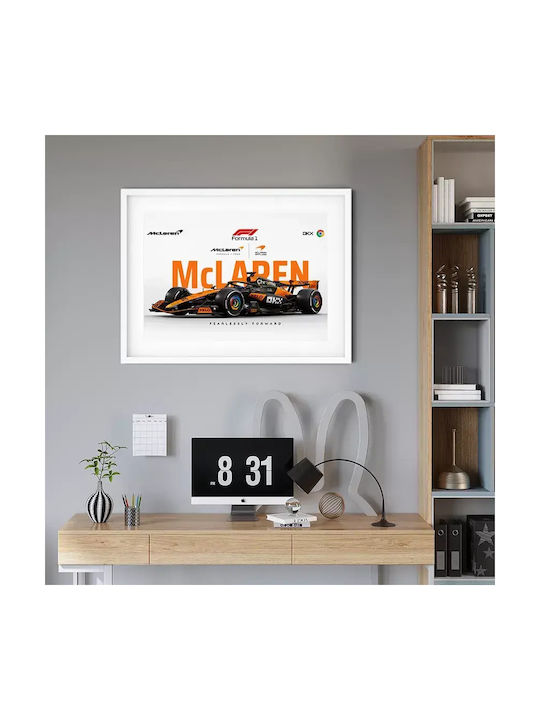 Poster Formula1 Mclaren Mastercard F1 Team F066 30cm X 40cm Brown Wood Frame 71702pd158753f63322