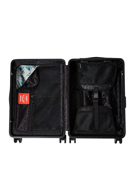 Sprayground Shark Slash Large Hard Black Suitcase Height 75cm