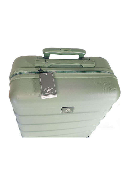 Beverly Hills Polo Club Cabin Hard Green Travel Suitcase Height 55cm