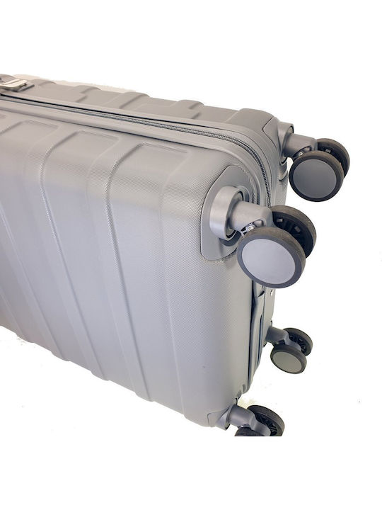 Beverly Hills Polo Club Cabin Hard Gray Travel Suitcase Height 55cm
