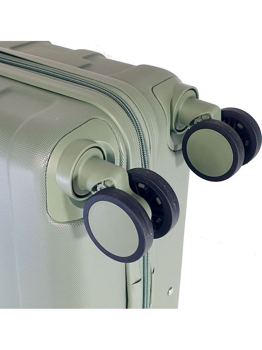 Beverly Hills Polo Club Cabin Hard Green Travel Suitcase Height 55cm