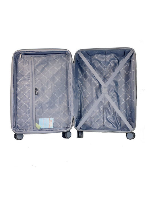 Beverly Hills Polo Club Medium Hard Green Travel Suitcase Height 65cm