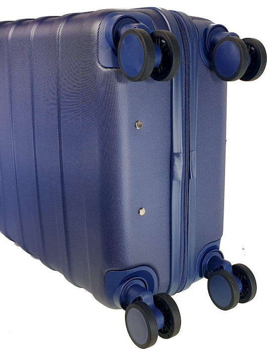 Beverly Hills Polo Club Cabin Hard Blue Travel Suitcase Height 55cm