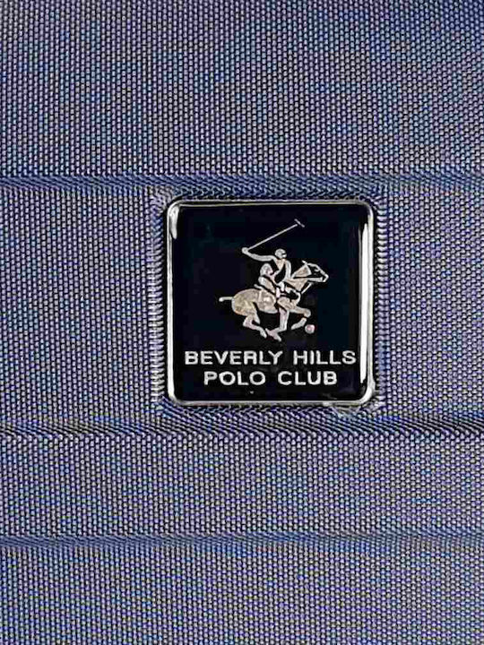 Beverly Hills Polo Club Large Hard Blue Travel Suitcase Height 75cm