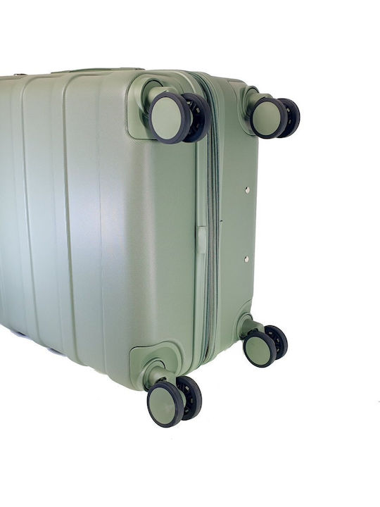 Beverly Hills Polo Club Large Hard Green Travel Suitcase Height 75cm
