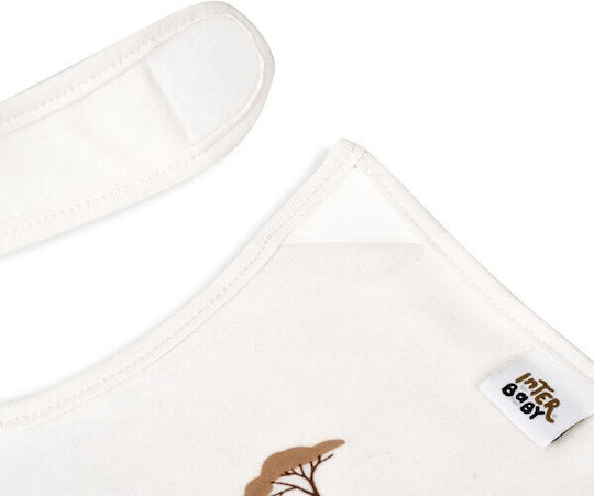 Interbaby Waterproof Fabric Baby Bib with Hoop & Loop Fastener Beige 2 Pieces