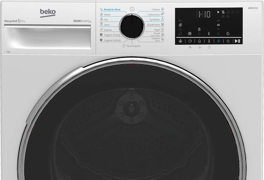 Beko B5T49243W Στεγνωτήριο 9kg με Αντλία Θερμότητας