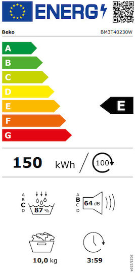 Beko BM3T40230W Uscător de rufe 10kg cu Pompă de căldură