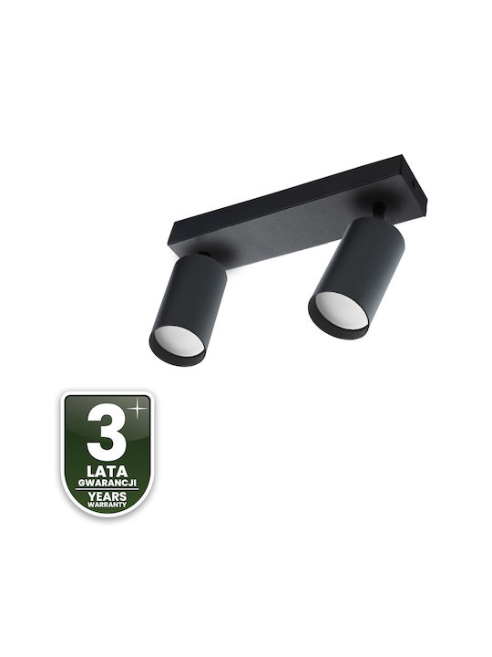 Ceiling Spot Light Tuba Spotlight Halogen Angled 2x GU10 Tabula Lumiled