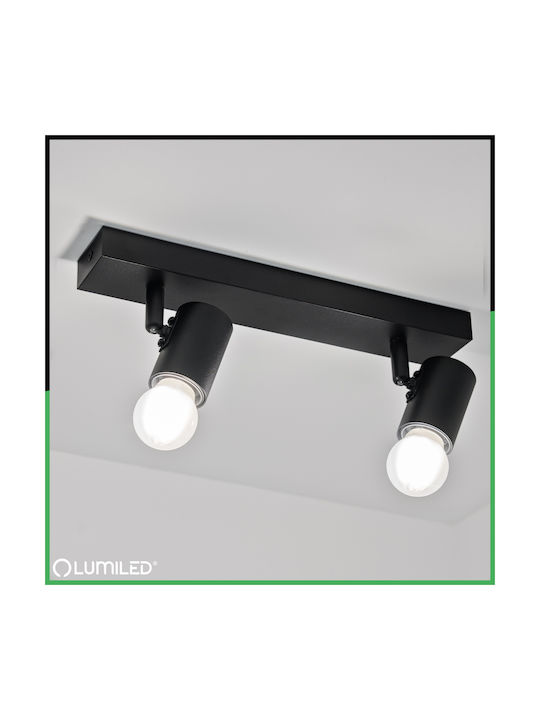 Decken- und Wandleuchte Spot Tuba Reflex Halogen 2x E27 Glas Lumiled