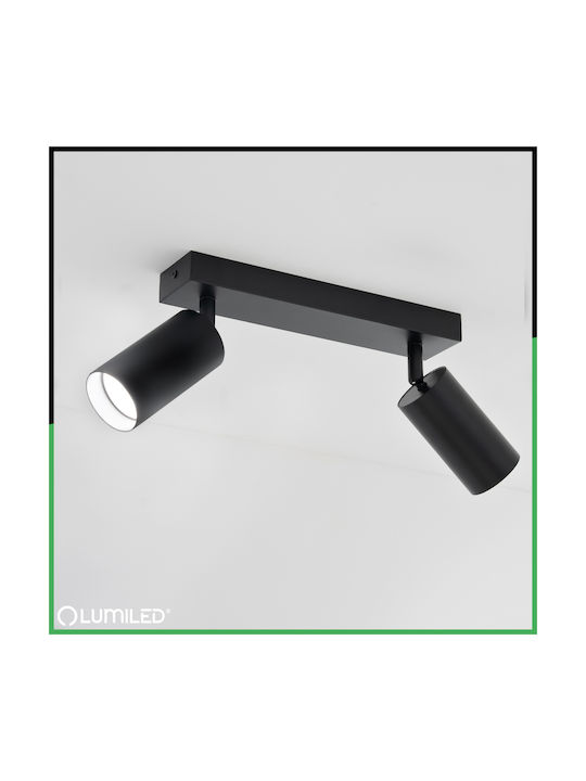 Ceiling Spot Light Tuba Spotlight Halogen Angled 2x GU10 Tabula Lumiled
