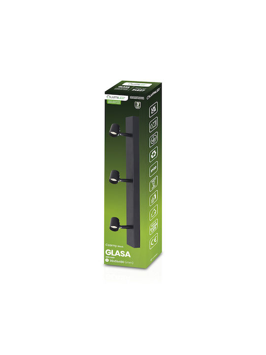 Decken- und Wandleuchte Spot Tuba Reflex Halogen 3x E27 Glas Lumiled