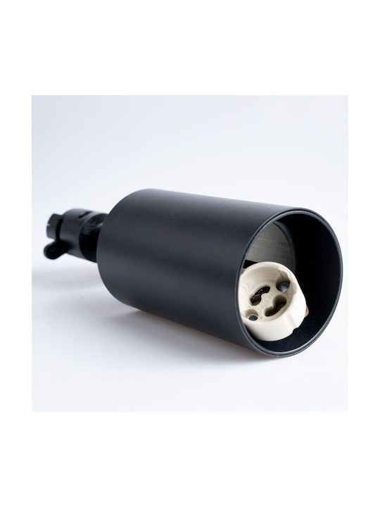 Track Spotlight GU10 Black Sagi Lamp Single-Phase Tracks Lumiled