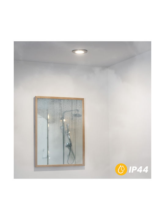 Aqus Lumiled Εντοιχιζόμενο Φωτιστικό Αλογόνου Led Mr16 Στρογγυλό Σατινέ