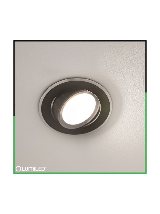 Recessed Round Adjustable Halogen Ceiling Light Gu10 Mr16 Black Triam Lumiled