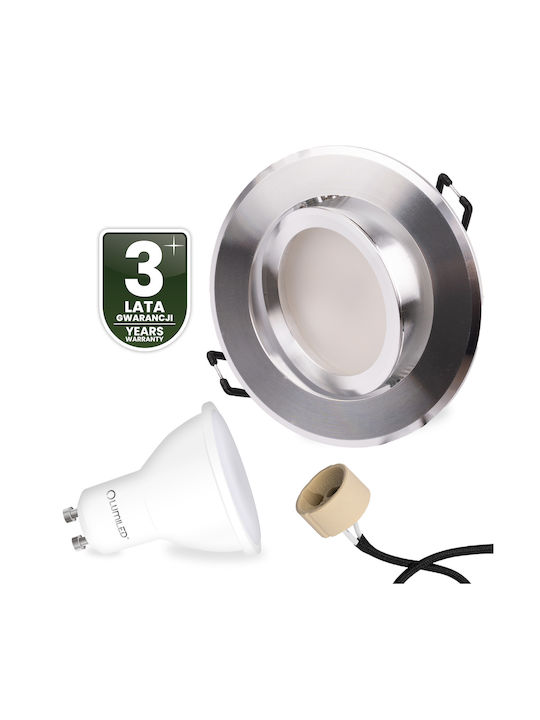 Decken- und Wandleuchte Trix 3 1 Gu10 6W 4000K Hochglanz Silber Lumiled