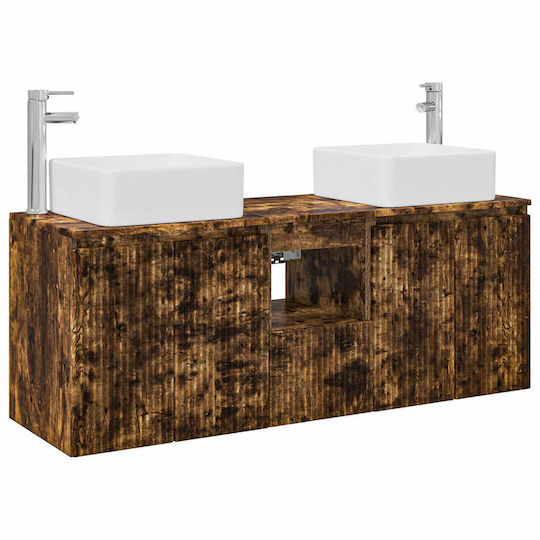 vidaXL Dulap de baie fără lavoar M53xA35xÎ63cm Lemn de stejar afumat vidaXL Dulap de baie fără lavoar M53xA35xÎ63cm Lemn de stejar afumat
