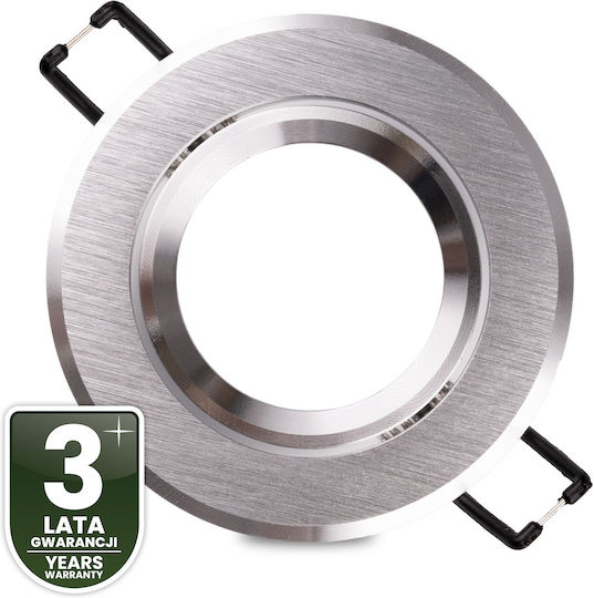 Decken- und Wandleuchte Halogen Einbauspot Rund Beweglich Gu10 Mr16 Silber Triam Lumiled
