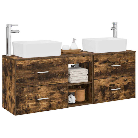 vidaXL Bathroom Vanity Unit Without Sink M53xD34.5xH63cm Smoked Oak Wood