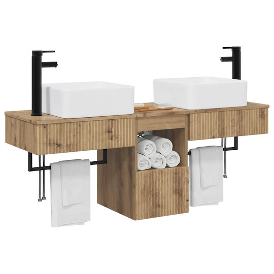 vidaXL Vanity Unit Without Sink W53xD35xH39cm Oak