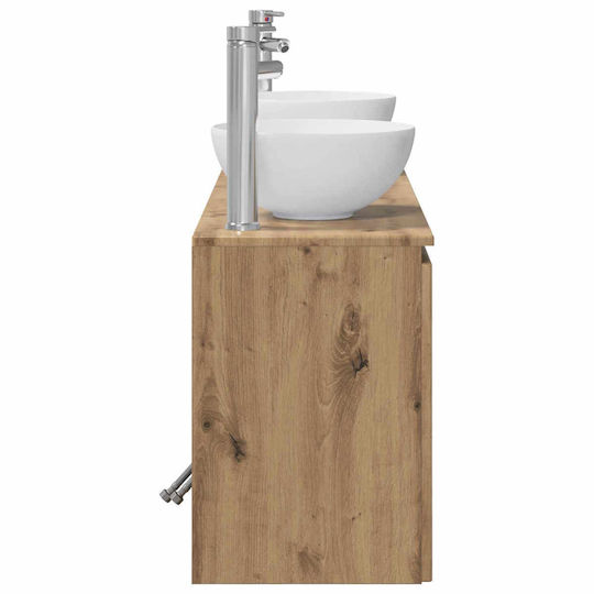 vidaXL Bathroom Vanity Unit without Sink 49.5xD35xH63cm Oak