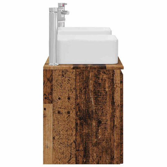 vidaXL 3405665 Πάγκος χωρίς Νιπτήρα Μ53xΒ35xΥ63cm Παλαιωμένο Ξύλο