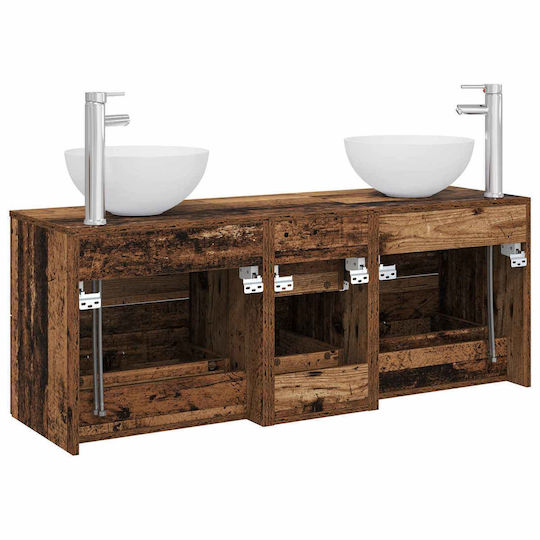 vidaXL Bathroom Vanity Unit Without Sink W49.5xD35xH63cm Weathered Wood